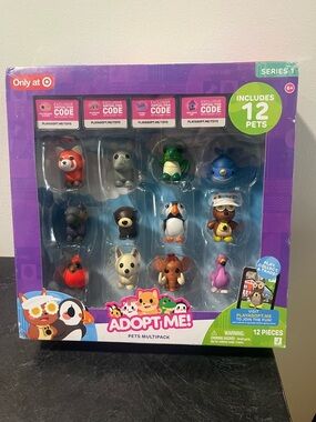 Adopt me Pets Multipack - 12-Piece Kids Toy Set (Purple)
